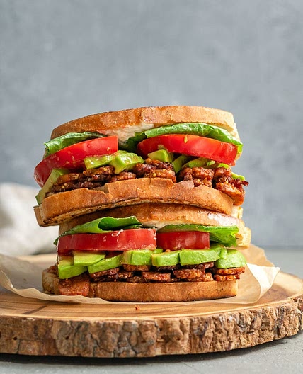Vegan Tempeh BLT Sandwiches