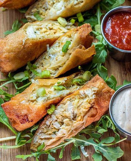 Crab Cake Egg Rolls