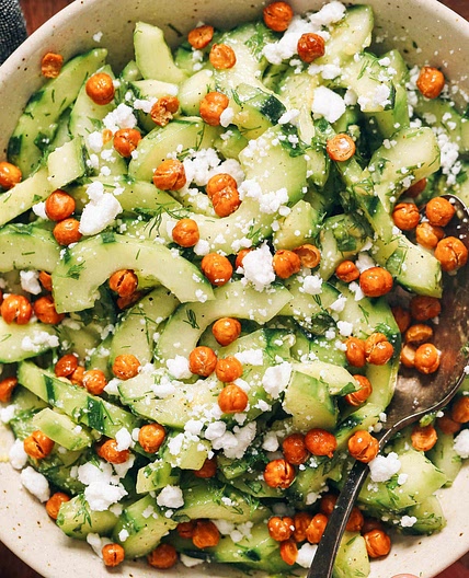 Cucumber Salad with Fresh Dill & Mint