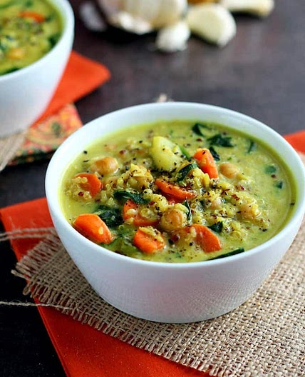 Chickpea & Vegetable Coconut Curry Soup