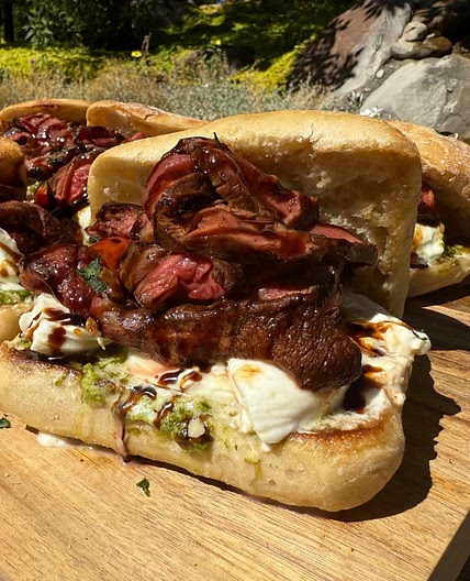 Blackstone Caprese Steak Sliders