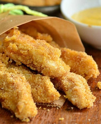 Easy Honey Mustard Baked Chicken Fries