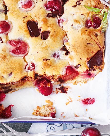 Schoko-Kirsch-Blondies