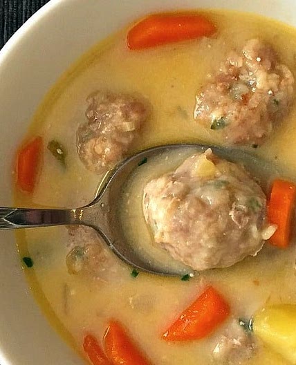 Bulgarian Meatball Soup - Supa Topcheta