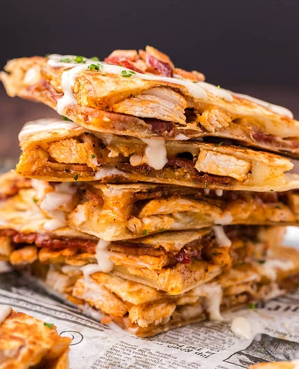 Chicken Bacon Ranch Quesadilla