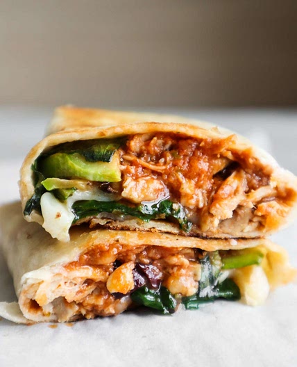 15-Minute Parmesan Pesto Chicken Wraps