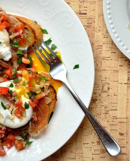 Breakfast in Tuscany, Italian Poached Eggs