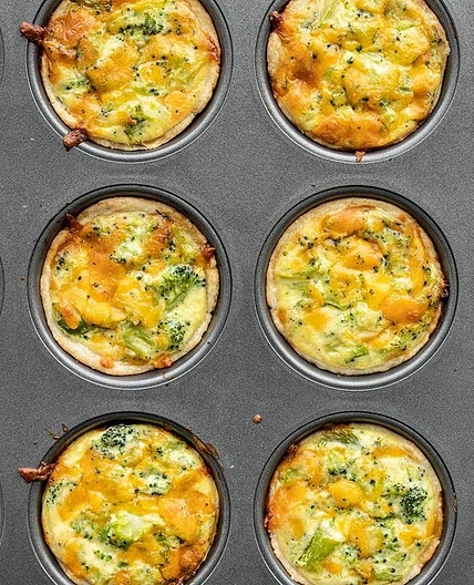 Mini Broccoli Cheddar Quiches