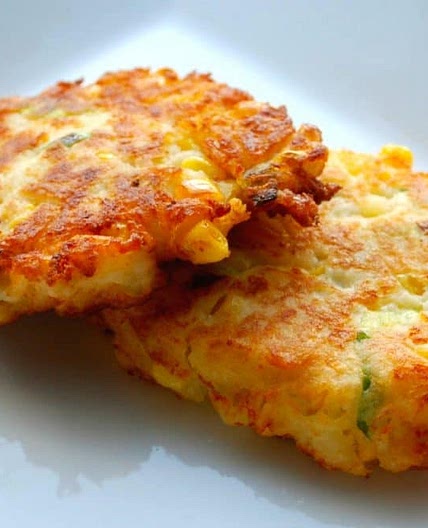 Corn and Cheddar Mashed Potato Fritters