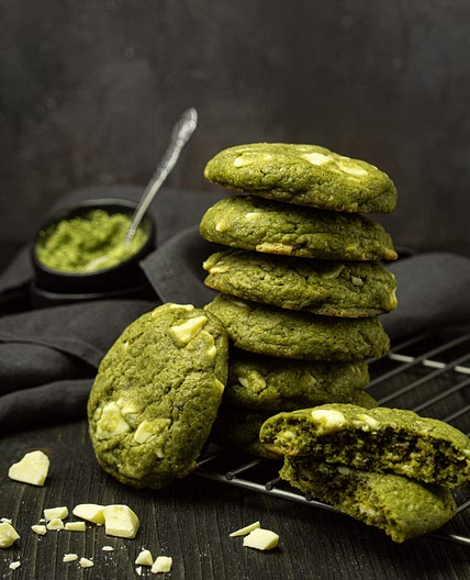 Matcha White Chocolate Chip Cookies