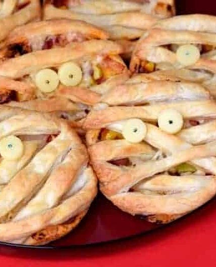 Mummy Puff Pastry Pizza Pies