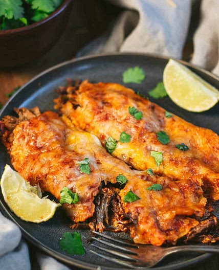 Smoked Pulled Pork Enchiladas