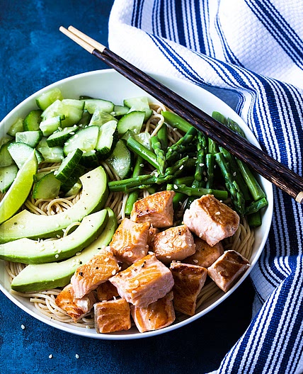 Salmon Noodle Bowls