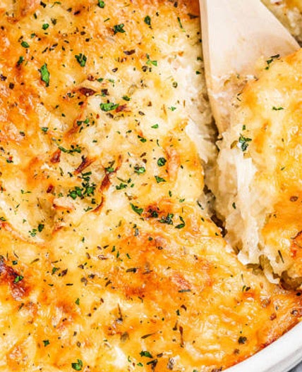 Loaded Potato Casserole with Bacon and Cream Cheese