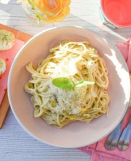 Creamy Lemon Basil Spaghetti