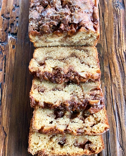 Cinnamon Swirl Apple Fritter Bread