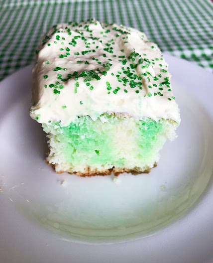 St. Patrick's (Jell-O Poke) Cake!