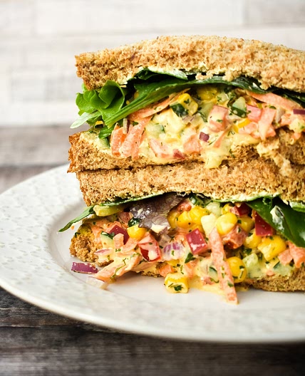 Easy Vegetable Salad Sandwiches