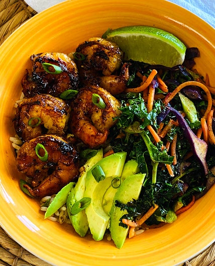 Blackstone Tequila Lime Shrimp Bowls
