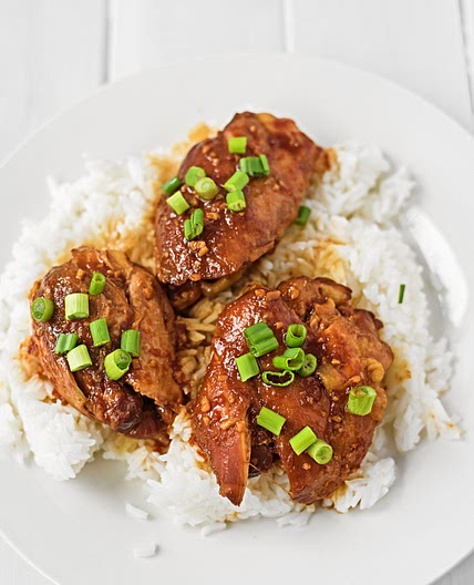 Crock Pot Garlic & Honey Chicken Thighs