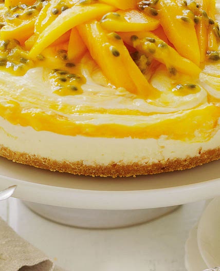 Mango and White Chocolate Cheesecake