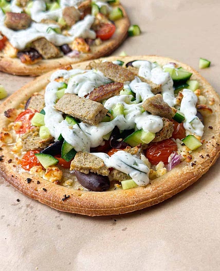 Gyro Mediterranean Flatbread Pizza