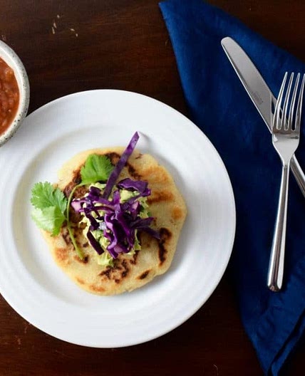 Vegan Jalapeño Cheese and Refried Bean Pupusas