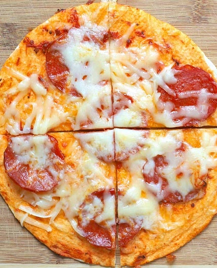 Tortilla Pizza in the Air Fryer (Low Carb)