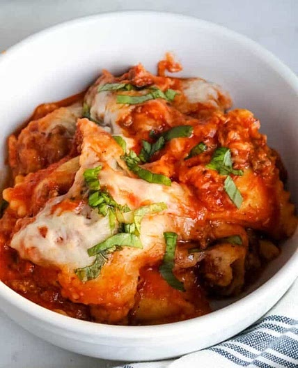 Crock Pot Ravioli Lasagna