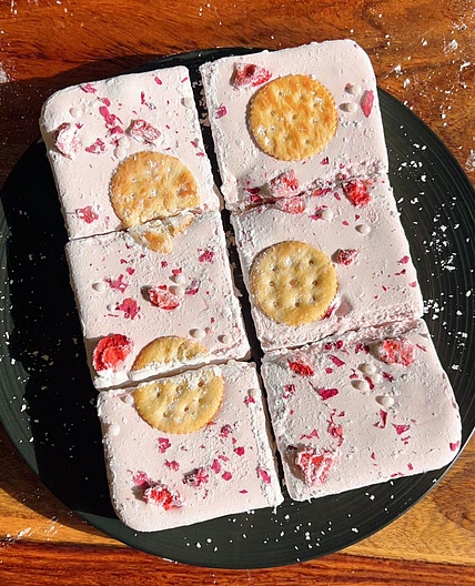 Strawberry Marshmallows (Giant Homemade Marshmallows)