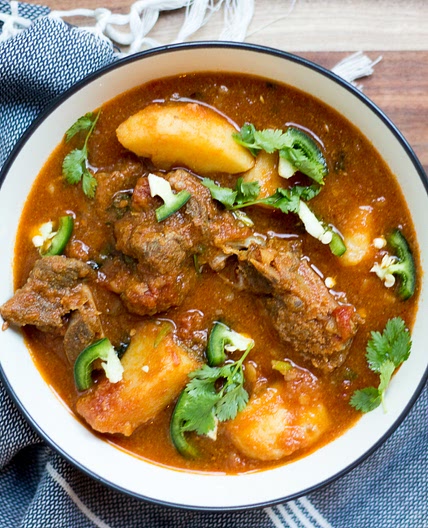 Aloo Gosht or Mutton curry with Potatoes
