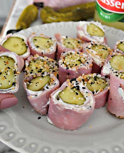 Ham, Pickle & Cream Cheese Roll-Ups