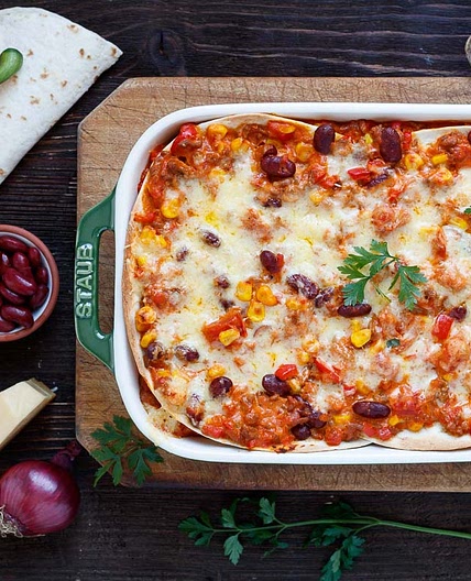Mexikanische Enchilada-Lasagne