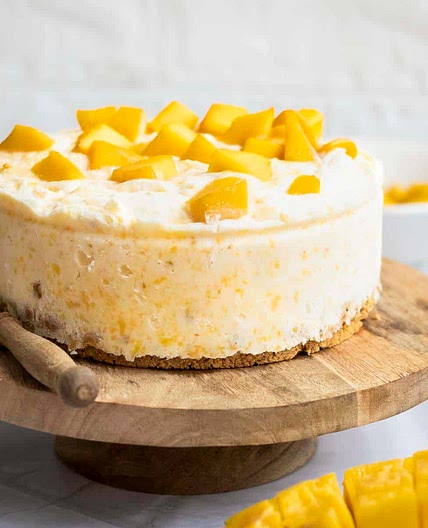 No Bake Mango Cheesecake