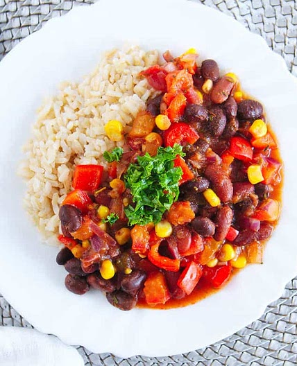 Vegetarian Stew Recipe with Beans and Rice