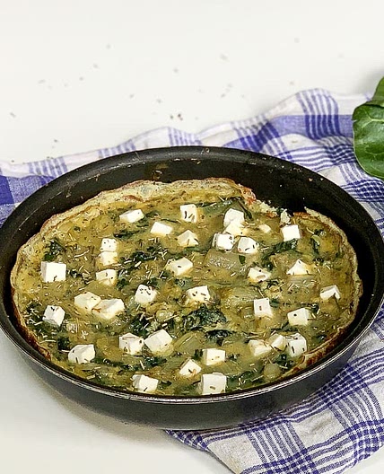 Omelette aux blettes et à la feta
