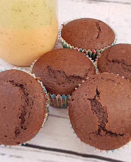 Receta de Magdalenas veganas de chocolate y naranja