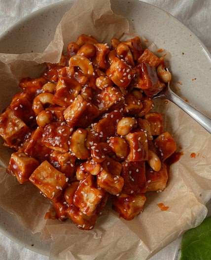 Orange Cashew Tofu
