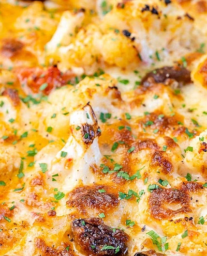 Greek-inspired Baked Feta & Cauliflower