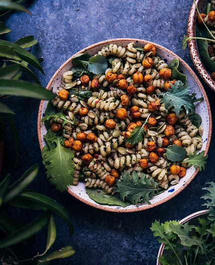 Vegan Pesto Chickpea Bowl