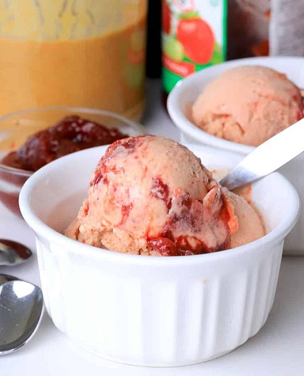 Low Carb Peanut Butter and Jam Ice Cream (Ninja Creami Recipe)