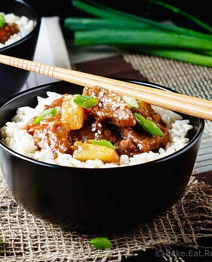 Spicy Mongolian Beef and Pineapple