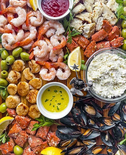 Quick and Easy Seafood Charcuterie Board