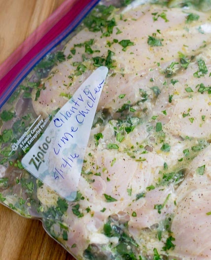 Freezer Meals Cilantro Lime Chicken