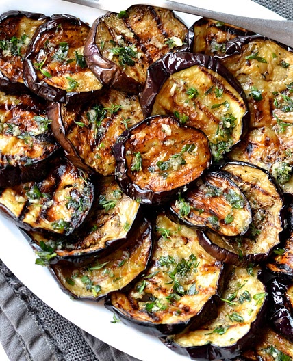 Grilled Eggplant with Garlic & Herbs