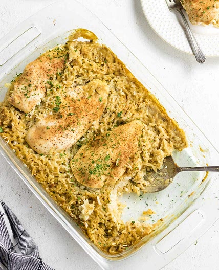 No Peek Chicken and Rice Casserole