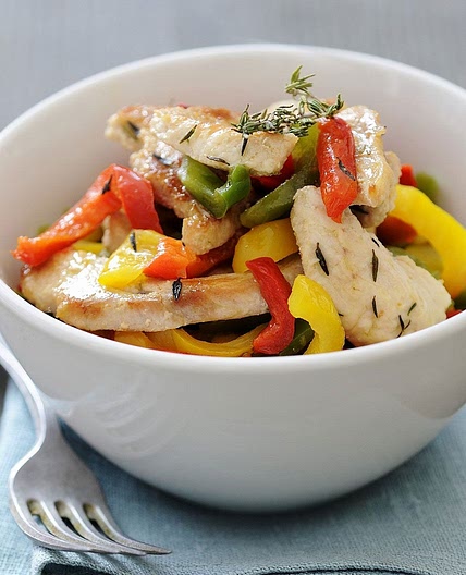 Putenfilet mit Paprika