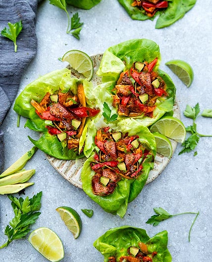 Chicken Fajita Lettuce Wraps