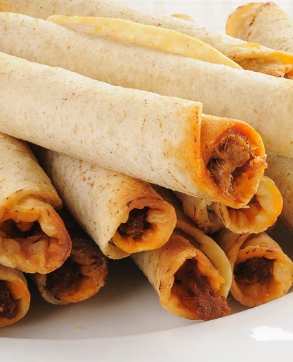 Baked Chicken and Cheese Rolled Tacos