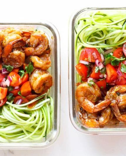 Shrimp Meal-Prep with Zucchini Noodles